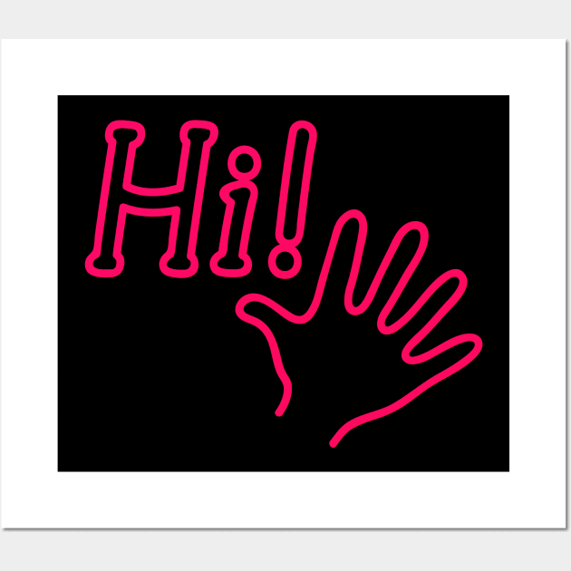 hi with hand Wall Art by Alina